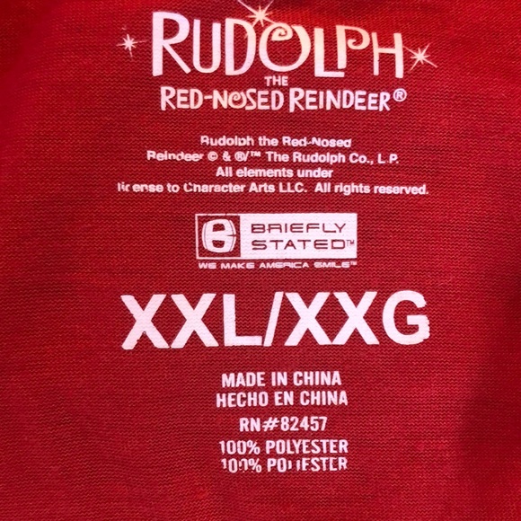 RUDOLF The Red-Nosed Reindeer Size XXL Christmas Long Sleep-shirt Cozy $39 NEW - Picture 8 of 9